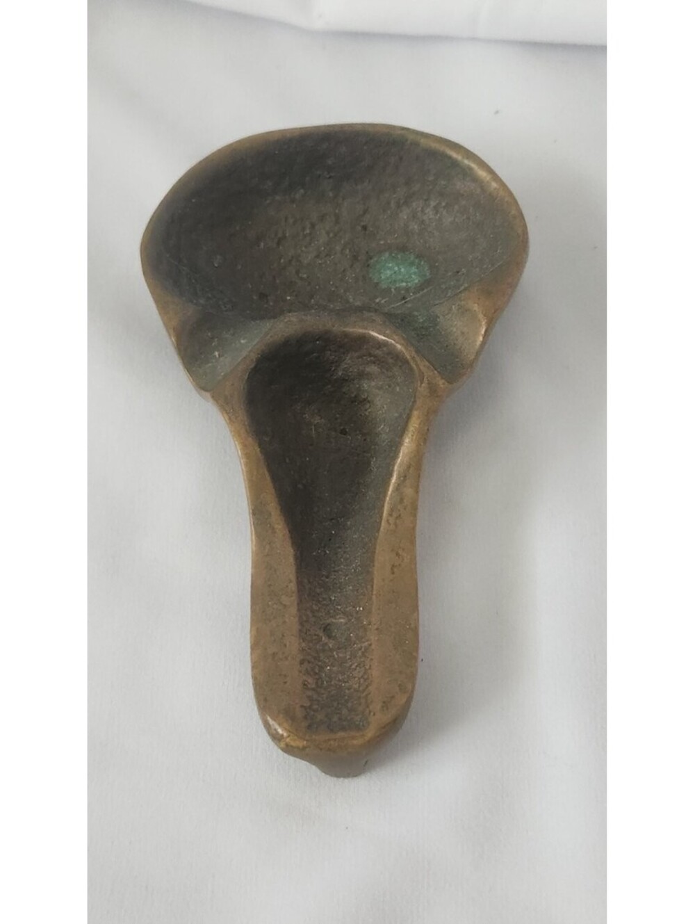Vintage Cast Oil Lamp Spoon Dish Form Footed Wick Channel